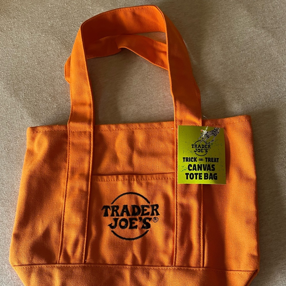 HALLOWEEN TRADER JOES MINI CANVAS TOTE BAG